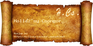 Hollósy Csongor névjegykártya